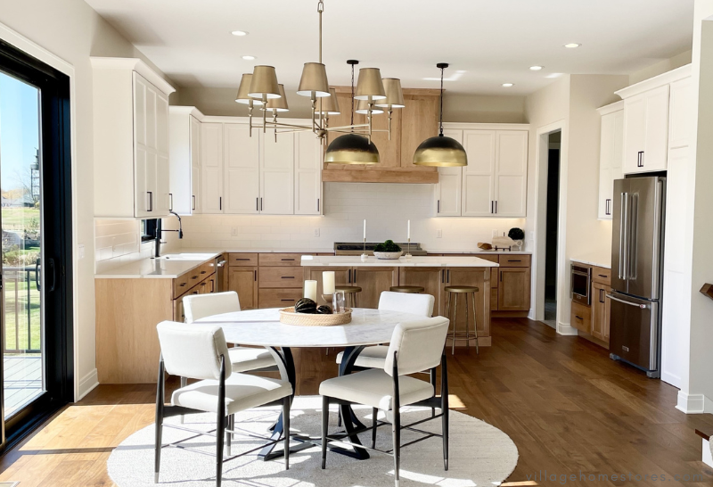 kerkhoff homes kitchen design by village home stores with white and maple cabinets