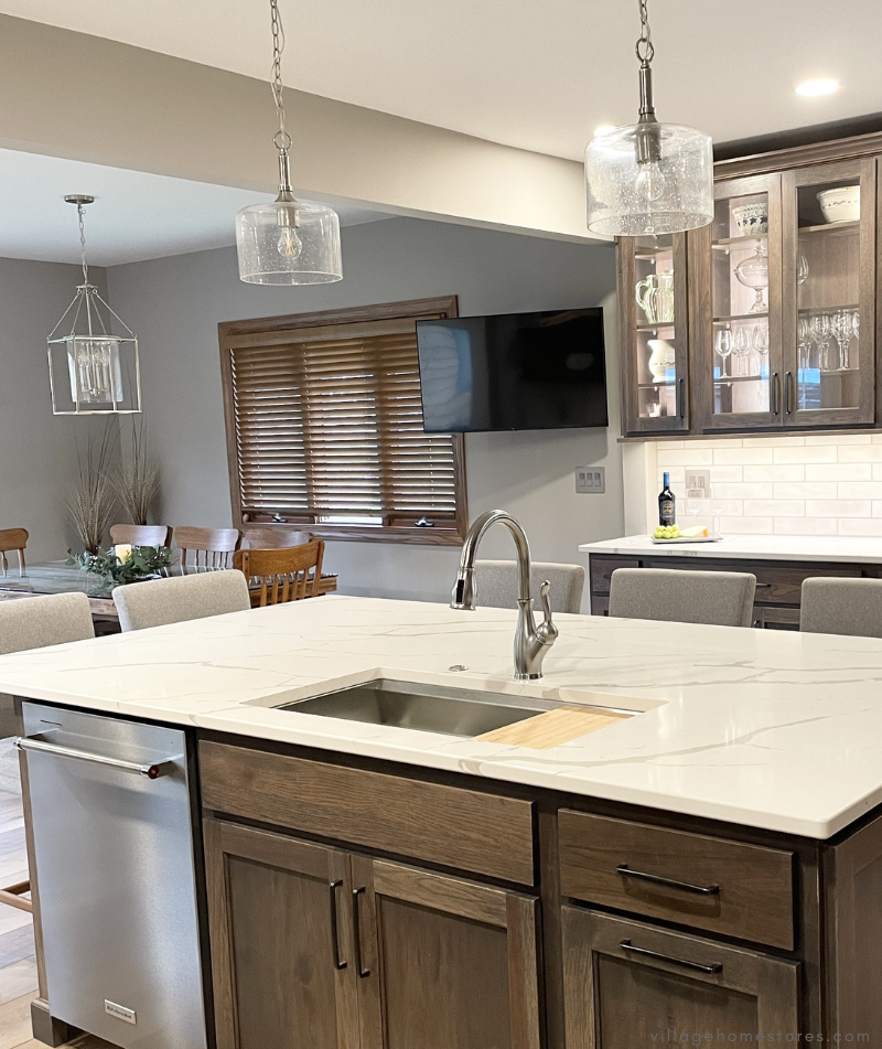 kitchen island pendant lighting and undercabinet lighting from Village Home Stores