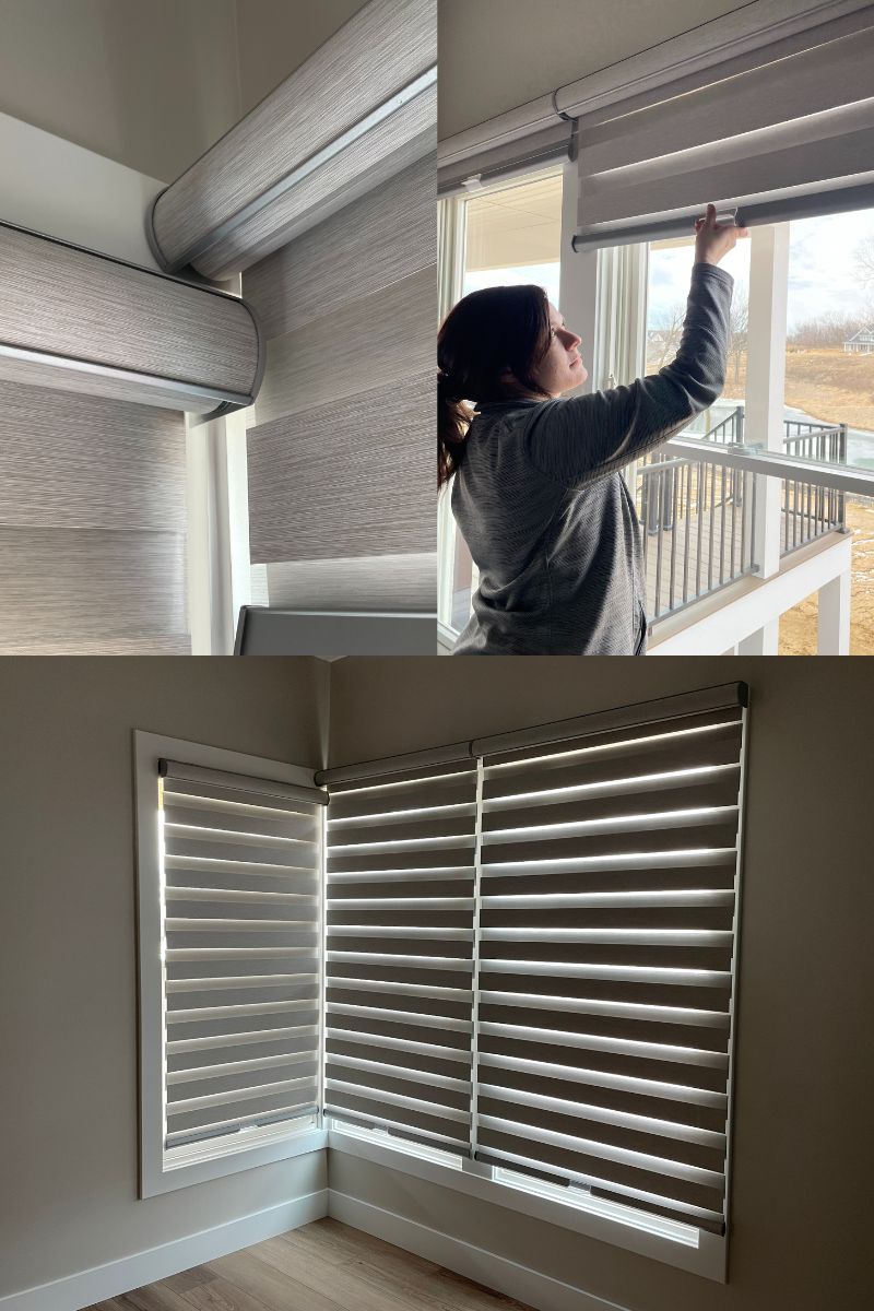 transitions cordless window shades in a quad cities home
