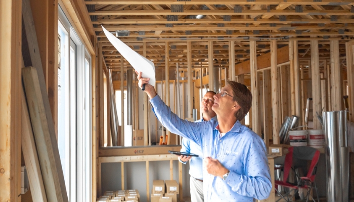 Experts planning before installing wiring for smart home