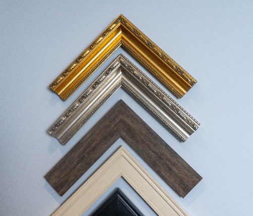 Samsung Frame frame options on wall. 