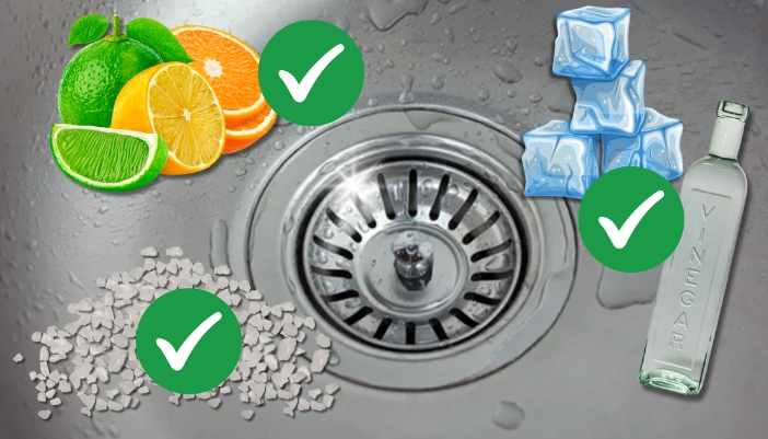 An infographic of possible solutions to a lingering smell in your garbage disposal.