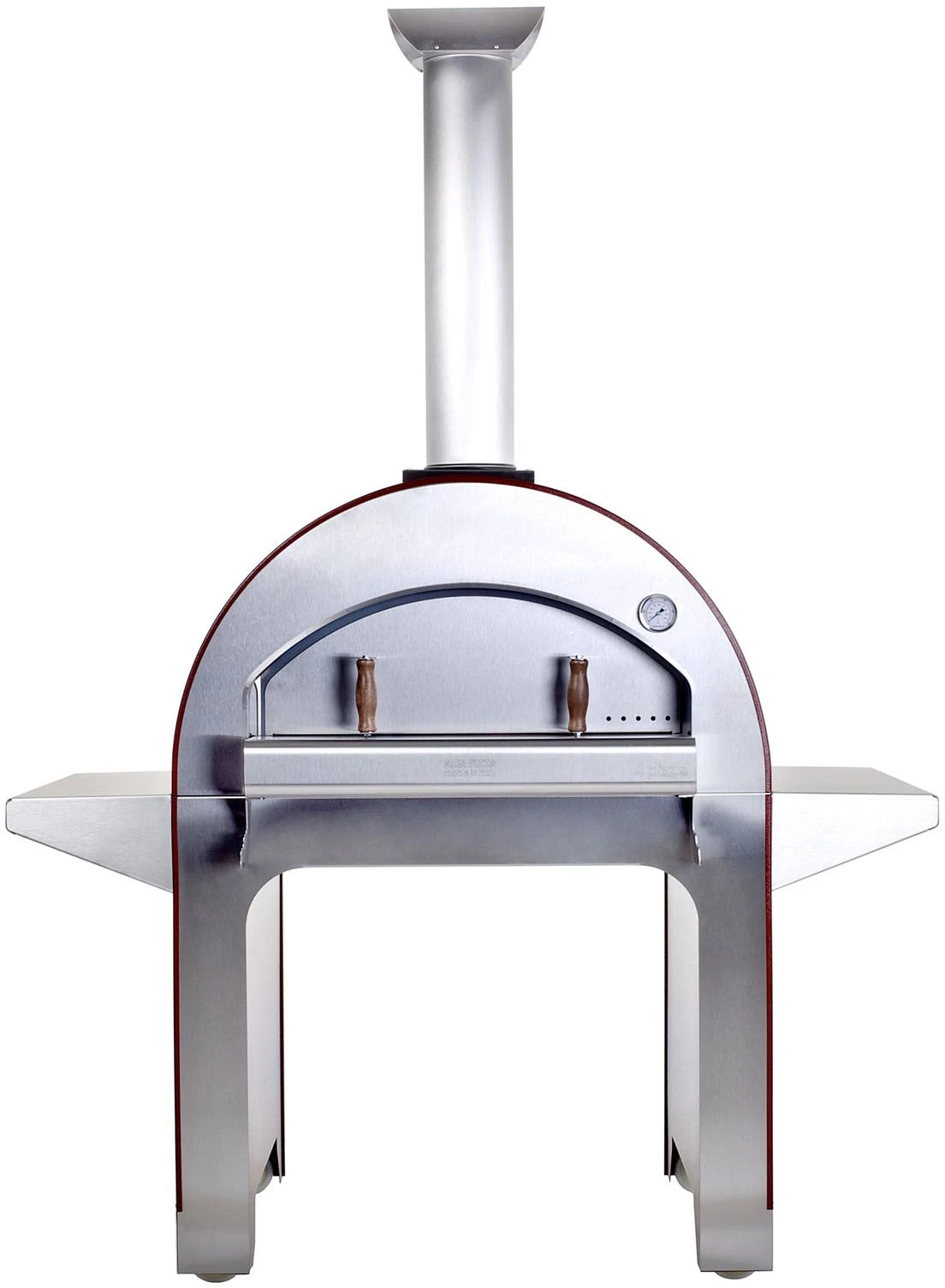 Front view of Alfa FX4PIZ-LRAM outdoor pizza oven 
