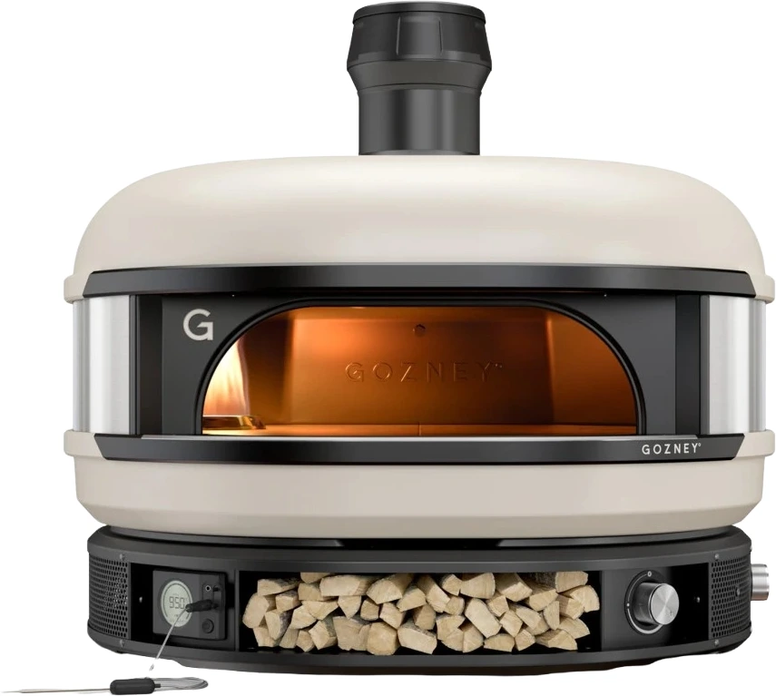 Front view of Gozney 29” Bone outdoor pizza oven 