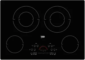 Overhead view of the Beko ECTM30102 cooktop 
