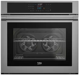 Front view of the Beko WOS30200SS oven 