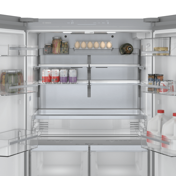 interior of bosch B36CT80SNS French door refrigerator