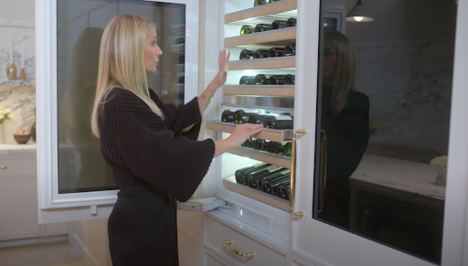 Credit: Monogram Gwyneth Paltrow reviews the contents inside a Monogram wine sommelier