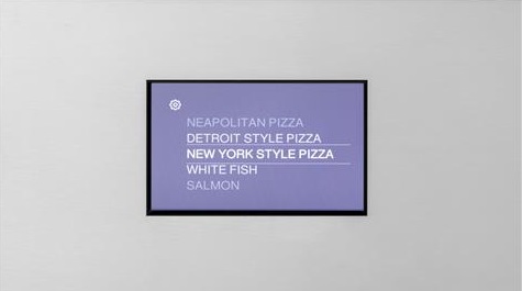 LCD display on the Monogram ZEP30FRSS Smart Hearth Oven 