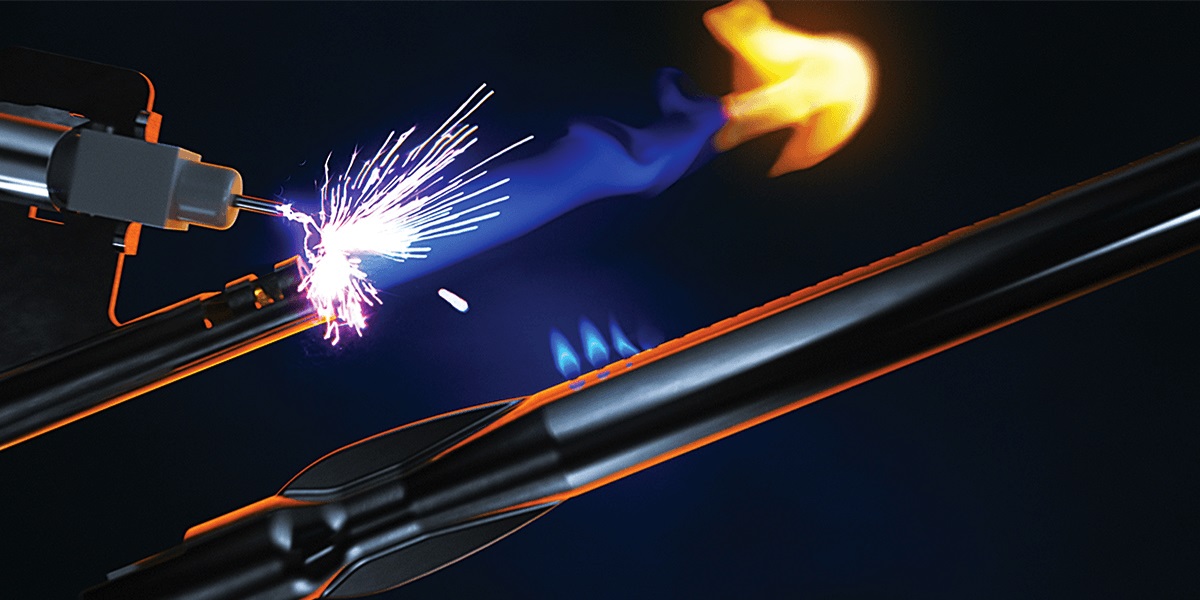 Close up of Napoleon instant JETFIRE ignition 