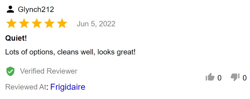 Buyer review of Frigidaire Gallery FGIP2479SF dishwasher 