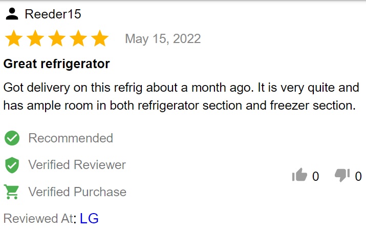 Product review of LG LRFXC2416S French door refrigerator 