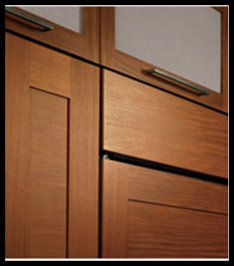 Example of a flush custom front panel on a refrigerator