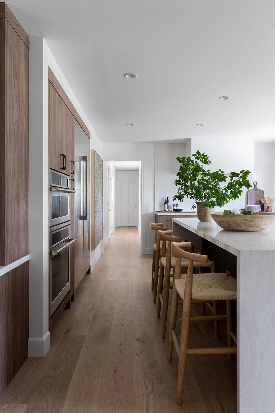 final pic of Four Point Design kitchen remodel with Monogram appliances