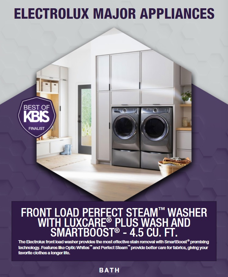 KBIS graphic of Electrolux front load washers 