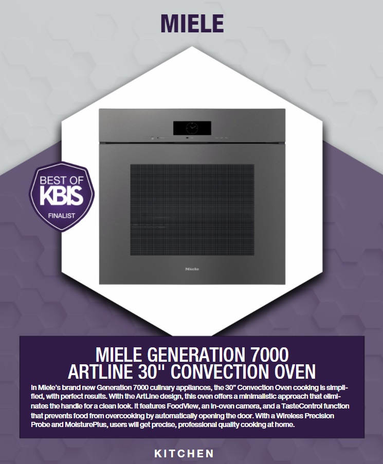 KBIS 2022 graphic for Miele Generation 7000 convection ovens 