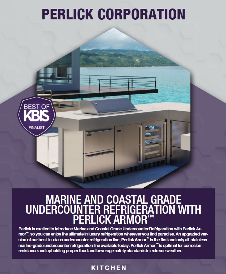 KBIS 2022 graphic for Perlick outdoor undercounter refrigeration 