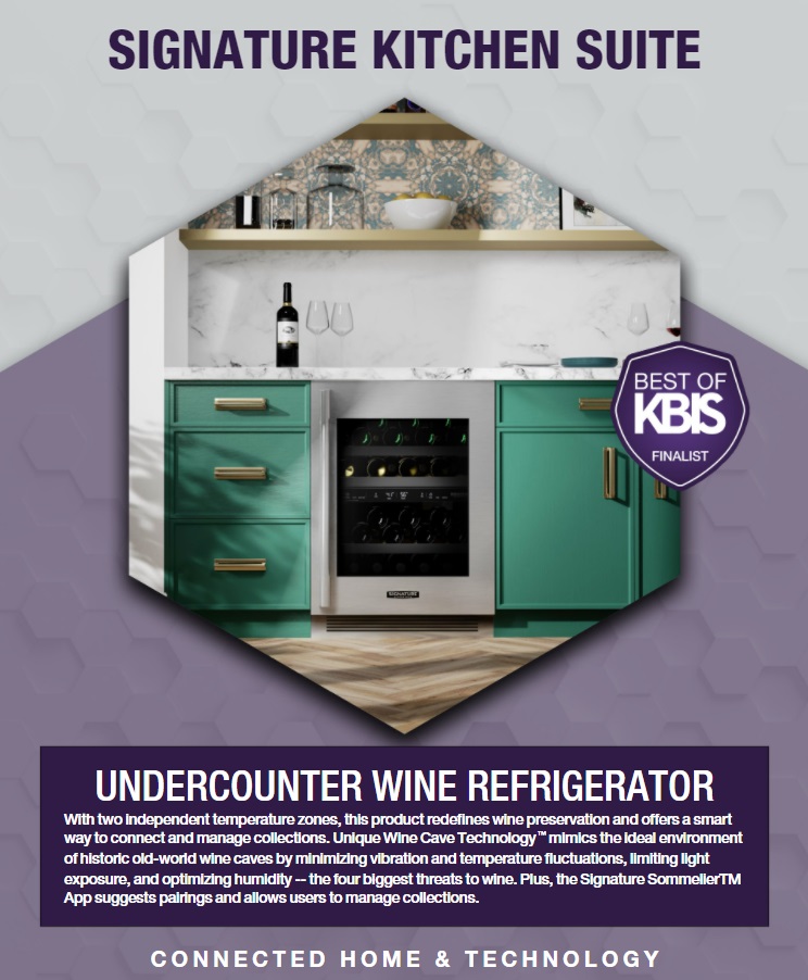 KBIS 2022 graphic for Signature Kitchen Suite undercounter refrigeration 