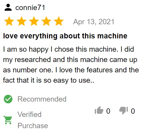 Customer review of LG WM4500HBA front load washer 