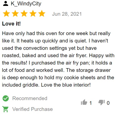Grand customer review.