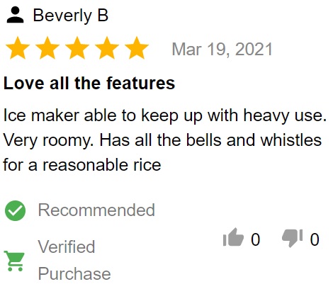 Customer review of GE Profile PFE28KMKES French door refrigerator 