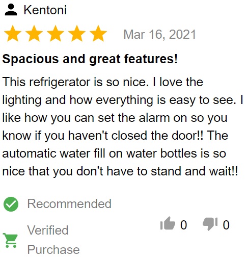 Customer review of GE Profile PFE28KMKES French door refrigerator 