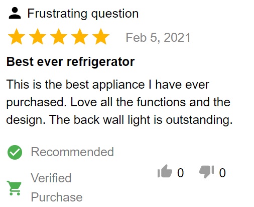 customer review of ge profile PVD28BYNFS refrigerator