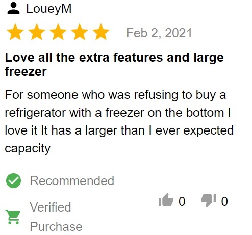 customer review of ge profile PVD28BYNFS refrigerator