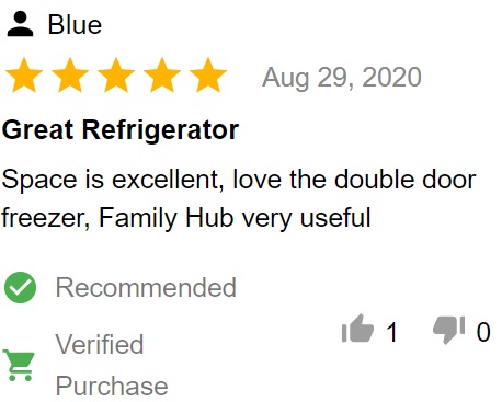 Customer review of Samsung RF28N9780SG French door refrigerator