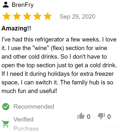 Customer review of Samsung RF28N9780SG French door refrigerator