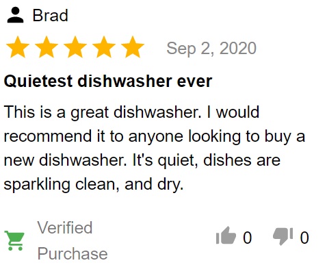 Customer review of Bosch SHP865ZDN dishwasher