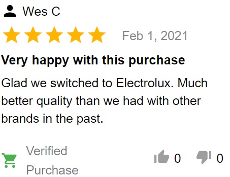 electrolux EFLS527UIW washer customer review
