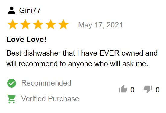 Buyer review of GE GDP645SYNFS dishwasher 