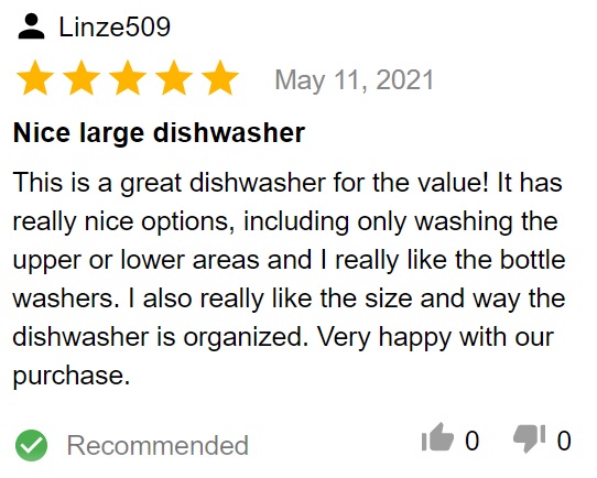 Buyer review of GE GDP645SYNFS dishwasher 