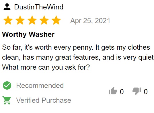 Customer review of GE GTW720BPNDG top load washer