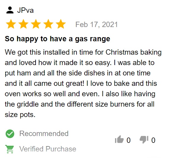 Buyer review of KitchenAid KFGG500ESS gas range 