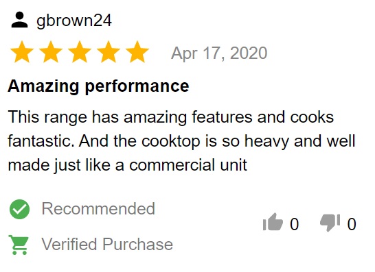 Customer review of Whirlpool WEG745H0FS gas range 