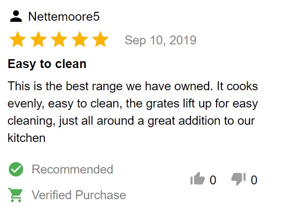 Customer review of Whirlpool WEG745H0FS gas range 