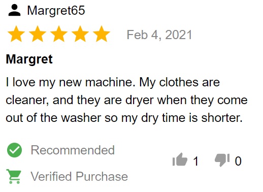 customer review of ge GFW550SSNWW front-load washer