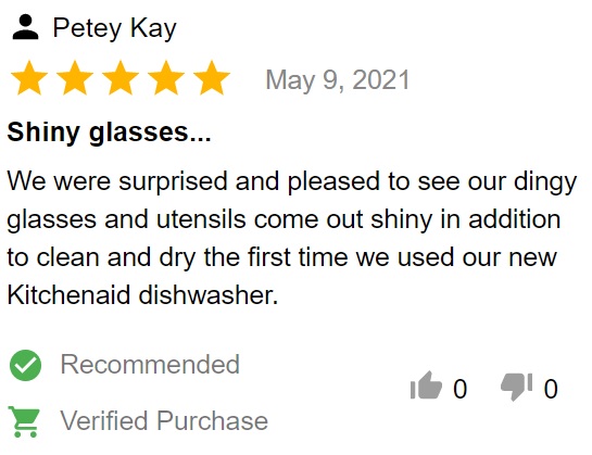 Buyer review of KitchenAid KDTM604KPS dishwasher 