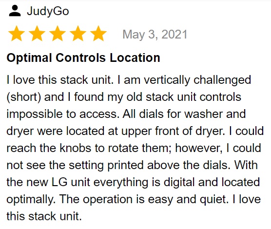 Buyer review of LG WKEX200HBA WashTower
