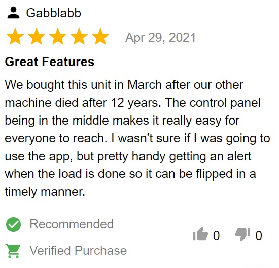 Buyer review of LG WKEX200HBA WashTower
