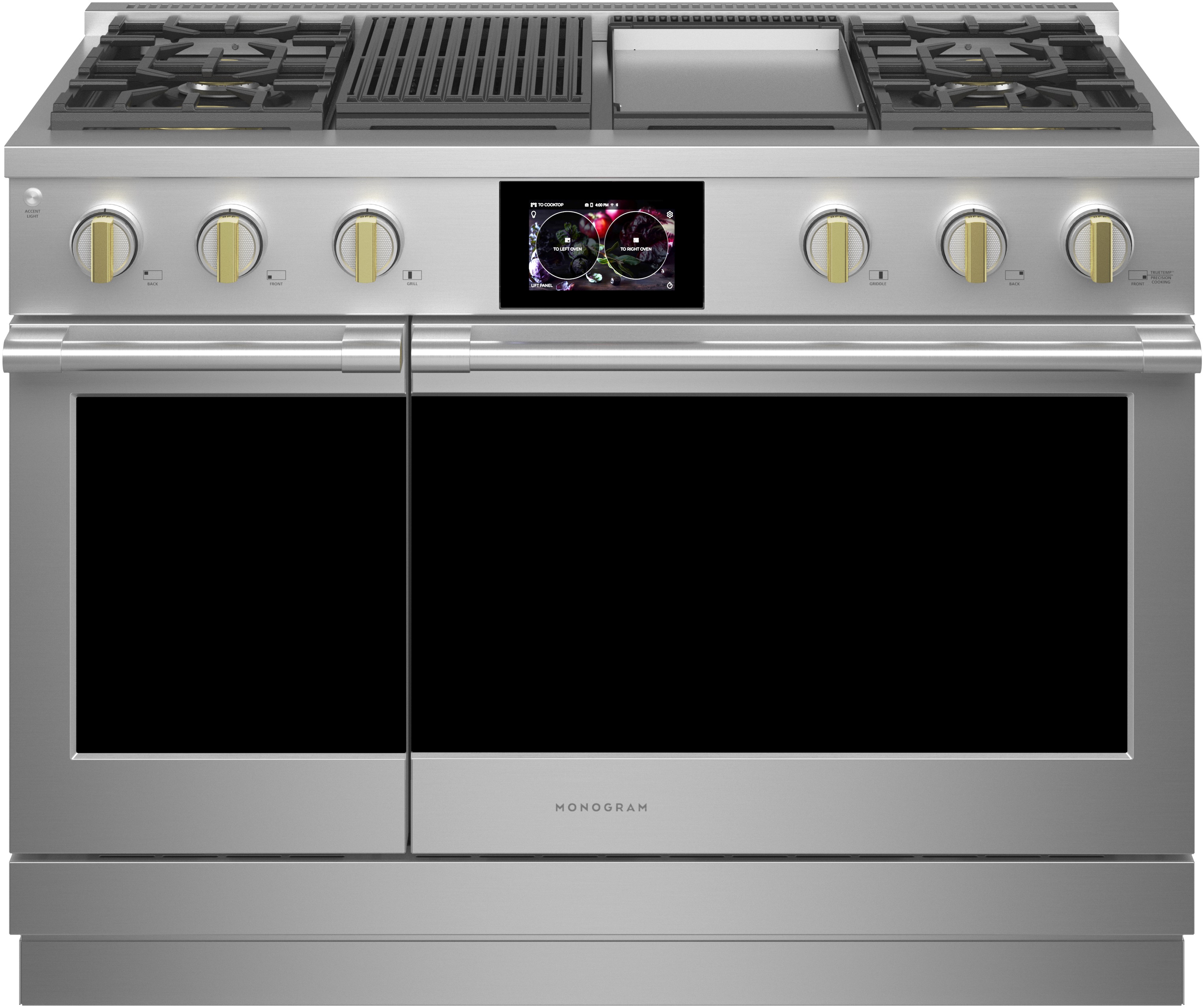 front view of Monogram pro-style gas range