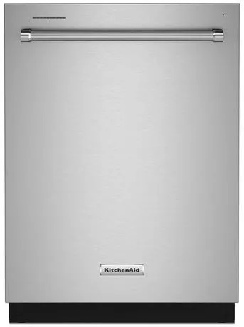 Front view of KitchenAid KDTM404KPS dishwasher