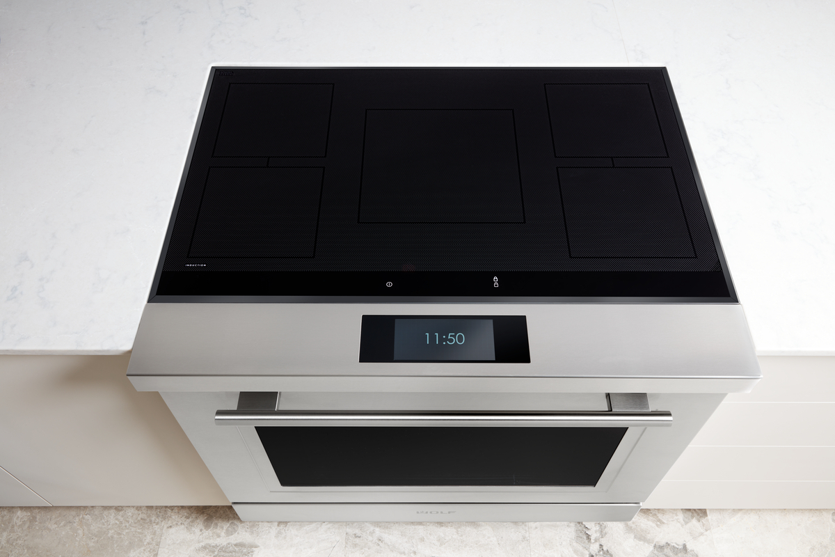 overhead of wolf 36 inch induction range
