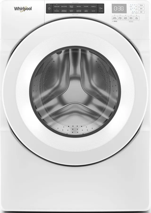 Front view of the Whirlpool WFW560CHW front load washer 