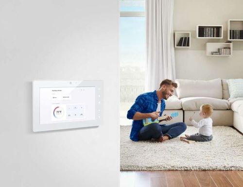 Control Panel Father Plays with Child
