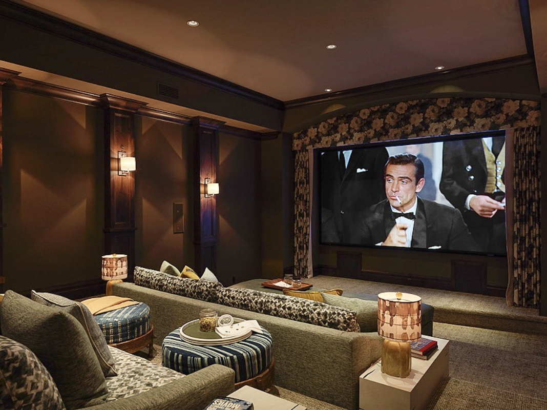 Home Theater Showing a Movie