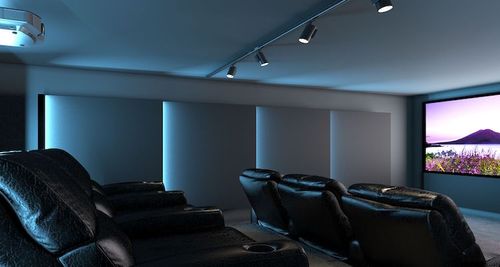 Theater with Acoustic Panels