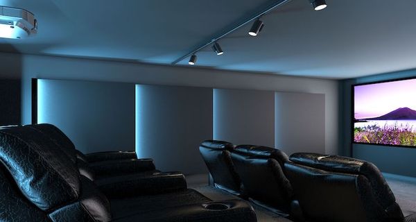 Home Theater with Acoustic panels